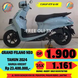 YAMAHA GRAND FILANO NEO TAHUN 2024 BERGARANSI, GRATIS SERVIS, FREE OLI