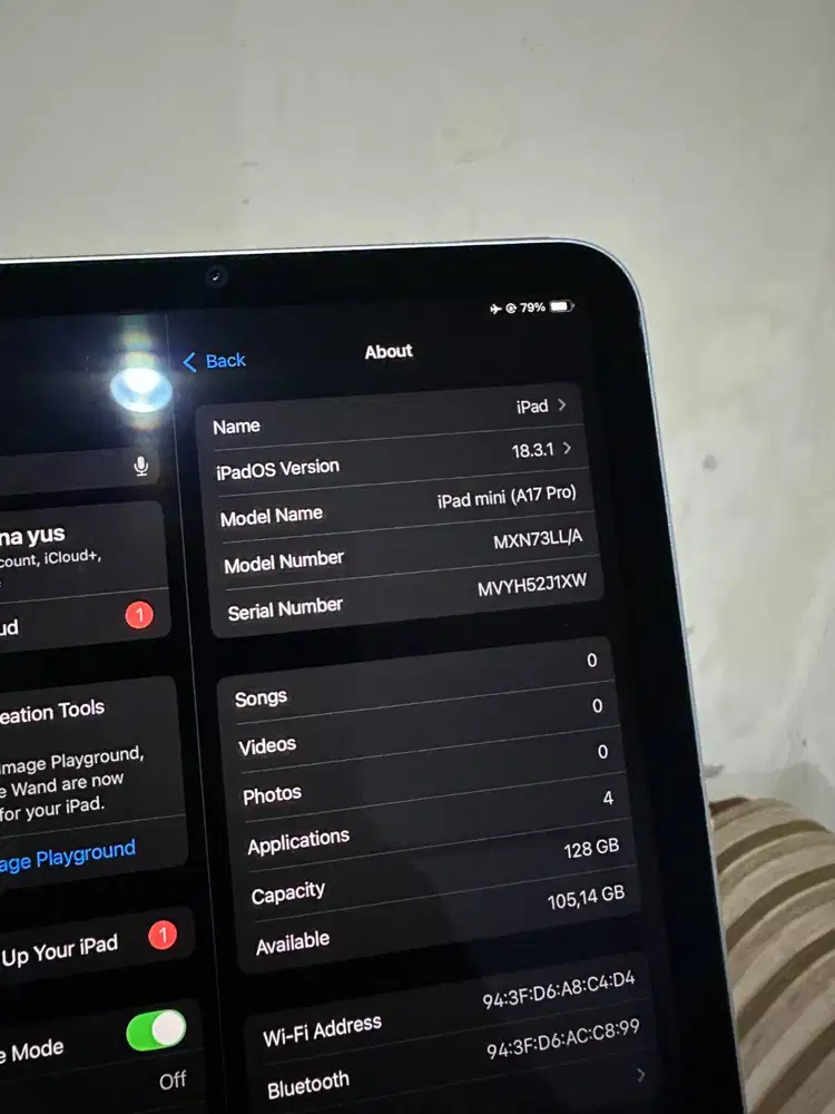 Ipad Mini 7 128Gb Wifi Only Garansi Aktif