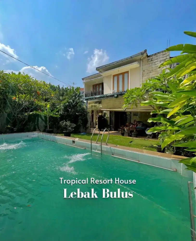 Dijual Tropical House Nyaman dan Asri di Lebak Bulus, Jak-Sel