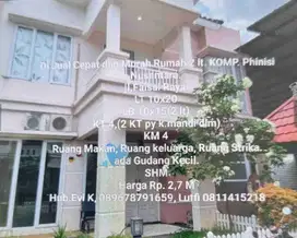 Dijual Rumah 2 lt di Komp. Phinisi Nusantara Jl. Faisal Makassar