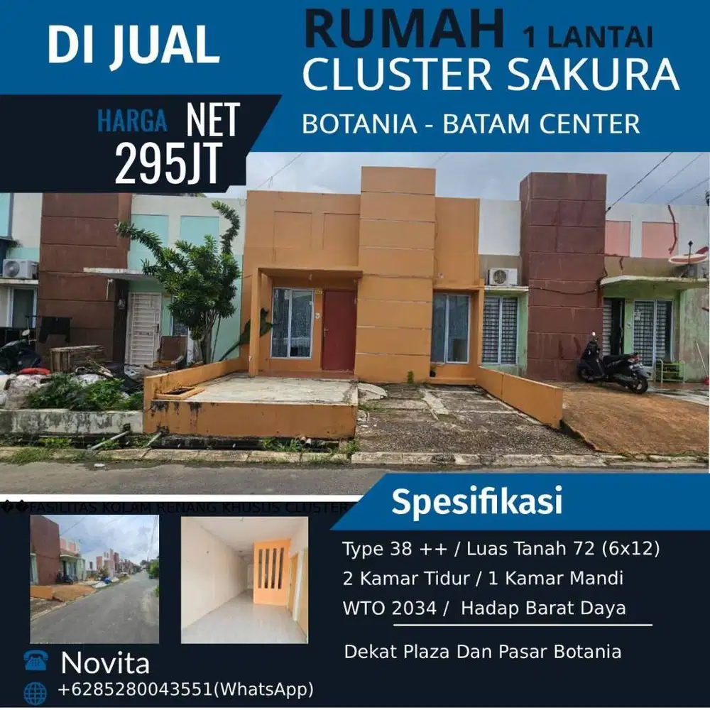 Rumah Cluster Sakura  Botania Batam Center