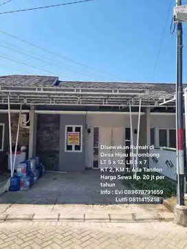 Disewakan Rumah di Perumahan Desa Hijau 2 Barombong