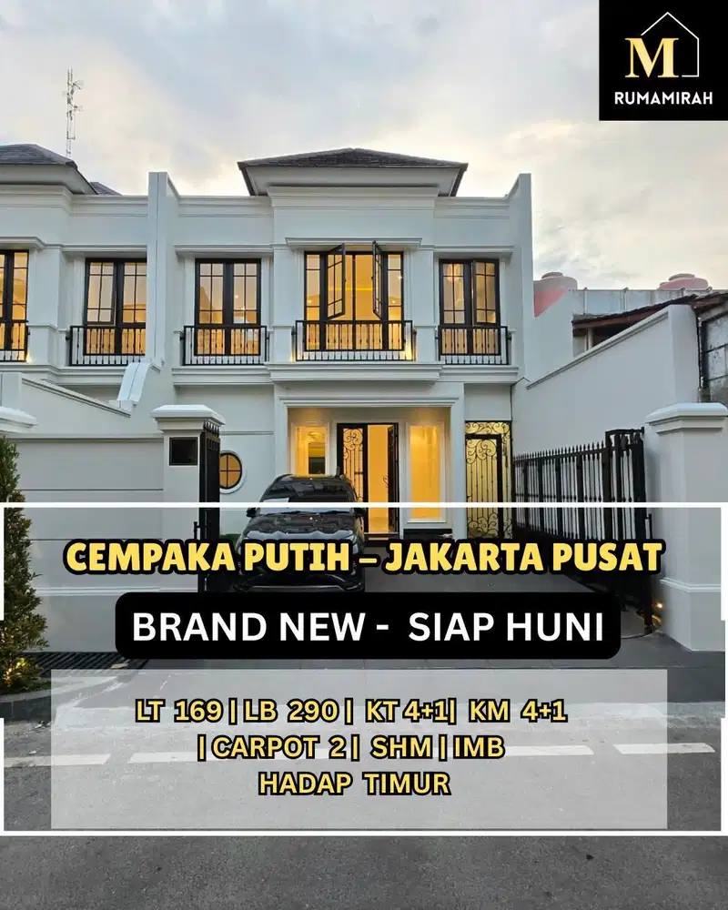 Rumah mewah design classic di Cempaka putih Jakarta pusat