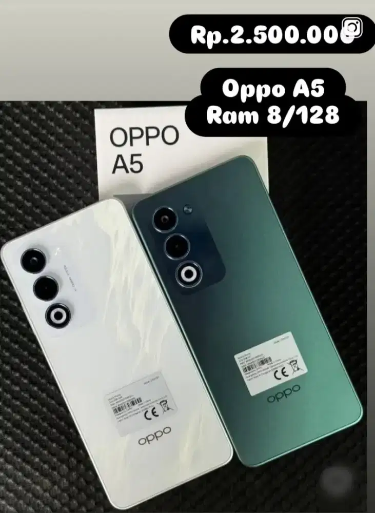 PROMO CASHBACK 100 RIBU || HP OPPO A5 2025 || RAM 8 MEMORI 128 GB