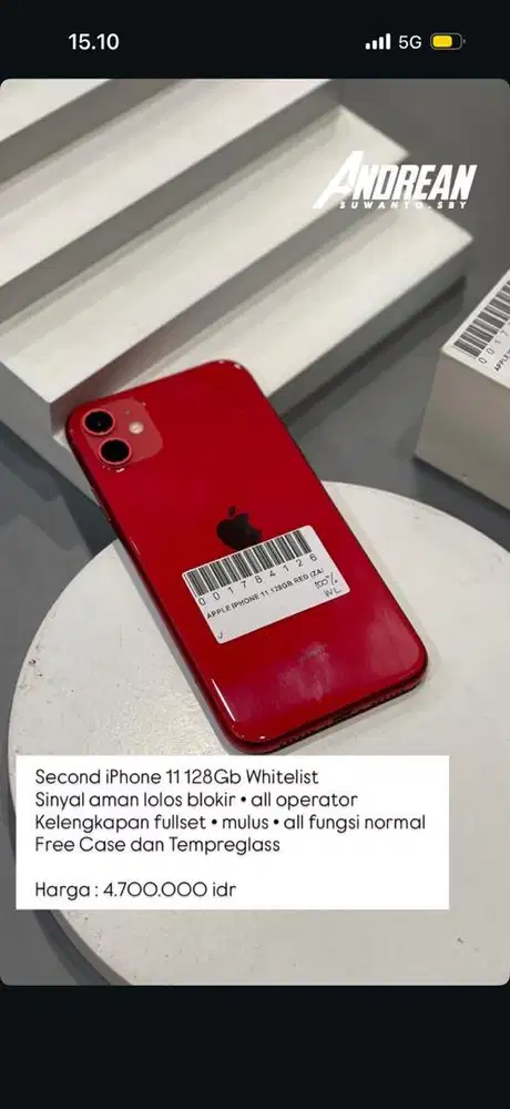 Second Iphone 11 128gb Permanen