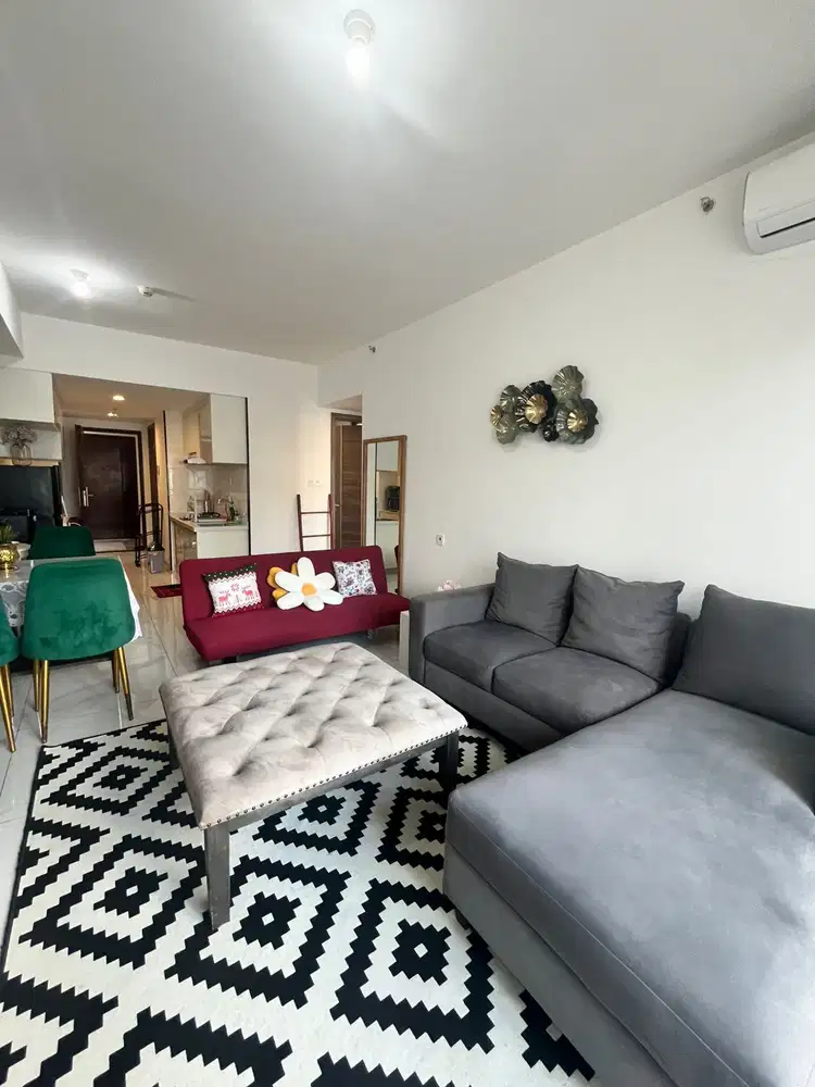 Dijual Cepat Full Furnish Apartemen 3 Bedroom Skyhouse BSD Tangerang