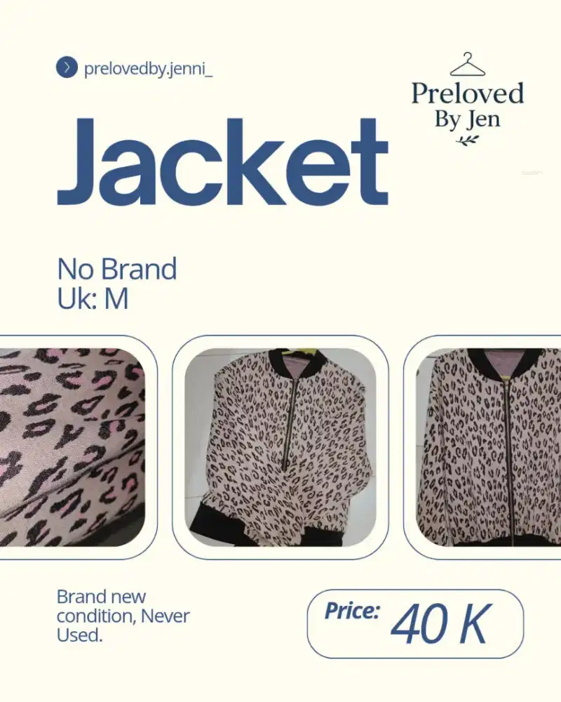 Jaket loreng pink
