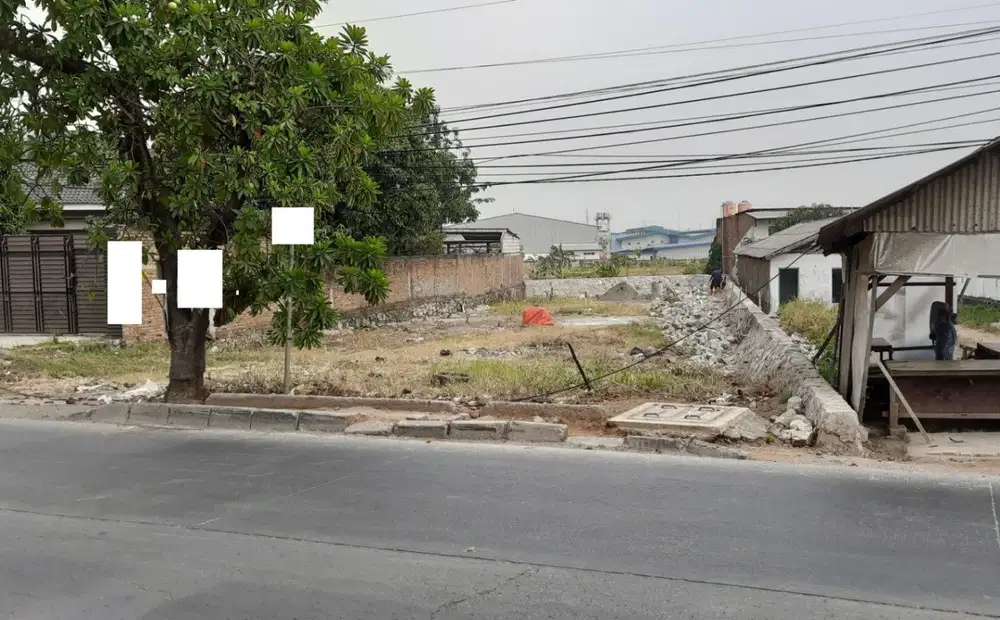 Disewakan Murah Tanah Strategis Dipinggir Jl Raya Lemah Abang Cikarang