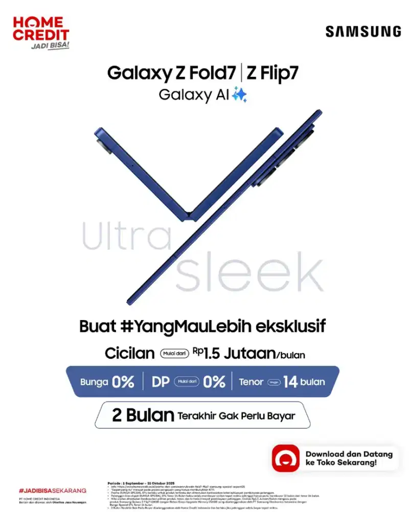 promo cicilan z fold7 Bunga 0% bebas 2x angsuran