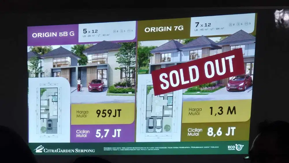 Jual Rumah Siap Huni Tipe ORIGIN 5B G di CGS