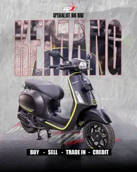(STNK & BPKB) Vespa Sprint 150cc Nik 2025 Odo 105km Warna Hitam