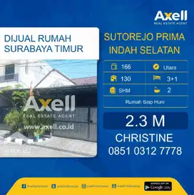 Rumah Sutorejo Prima Indah Selatan Dijual
