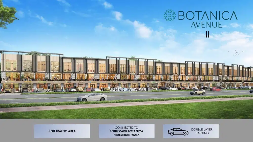 Ruko Bontanica Avenue 2 Bintaro Jaya dekat Gerbang Tol Parigi