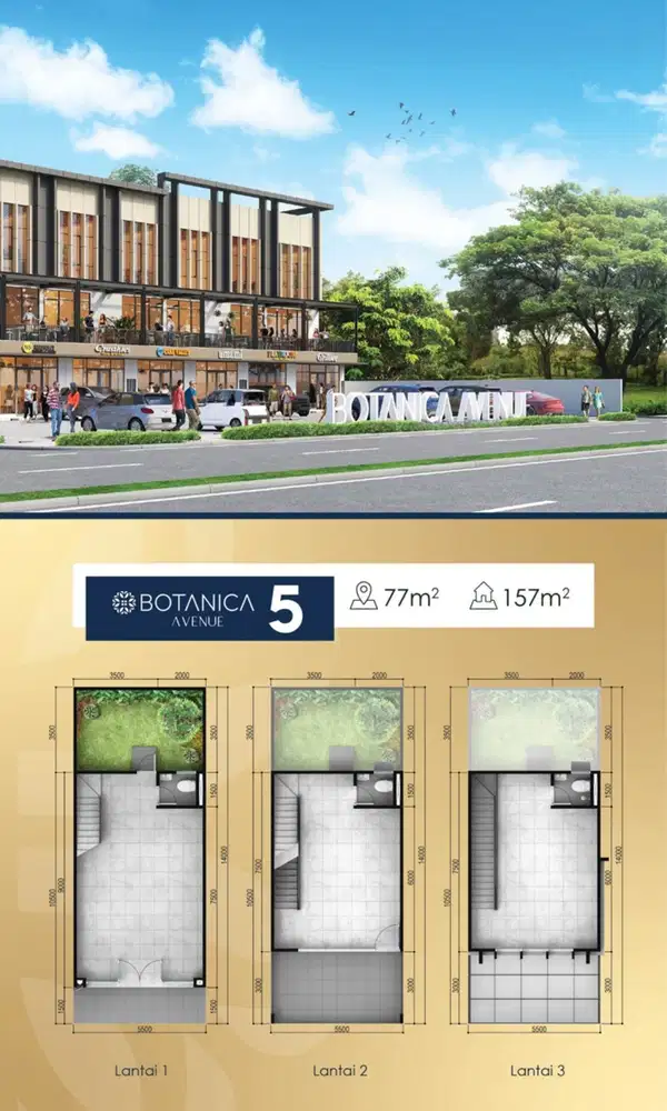 Dijual Ruko Indent Distrik Baru Botanica Avenue Bintaro dekat Tol