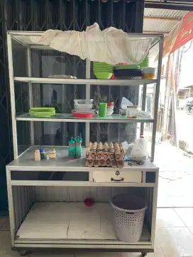 steling etalase makanan