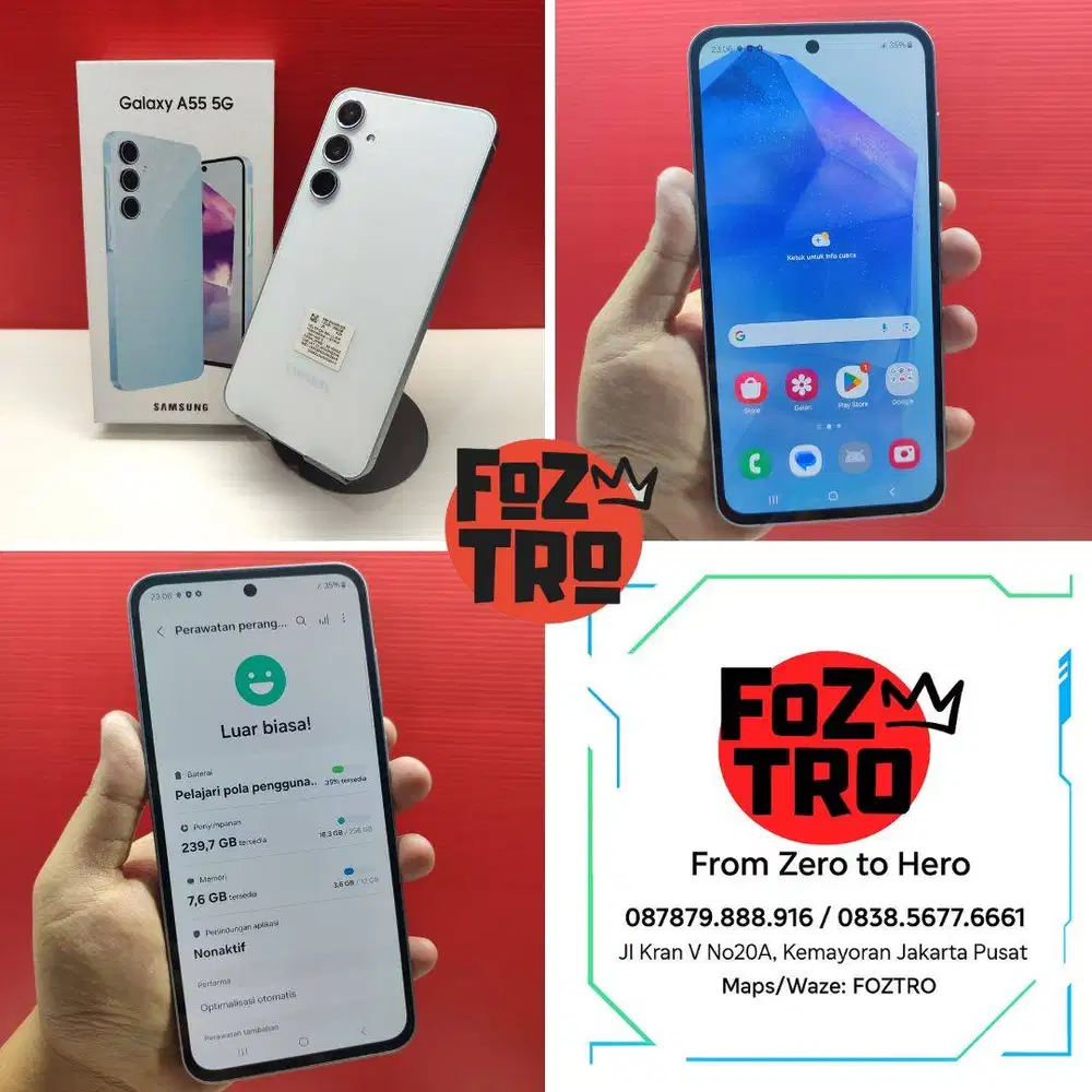 LIKE NEW Samsung Galaxy A55 12/256GB 5G Fullset NO MINUS