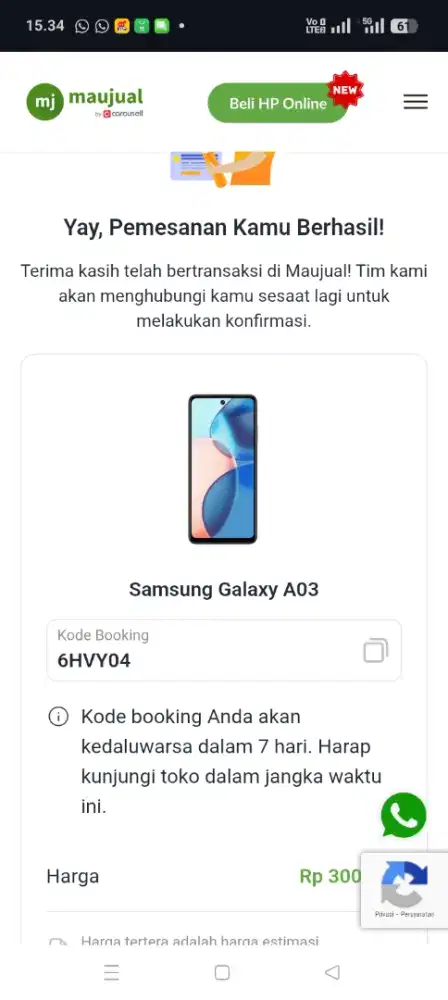 Hp samsung dijual cepat