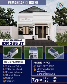 RUMAH CLUSTER MEWAH TERMURAH LOKASI STRATEGIS