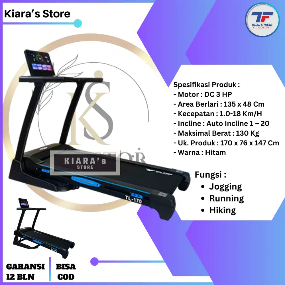 Treadmill Elektrik TL-170 Neorun Ultimate Series Total Fitness