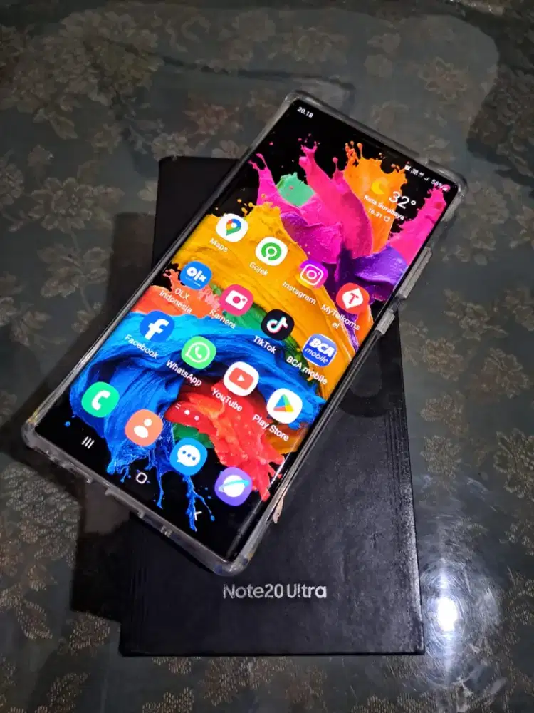 Samsung note 20 ultra ram 8/256gb garansi sein mulus fullset spt baru