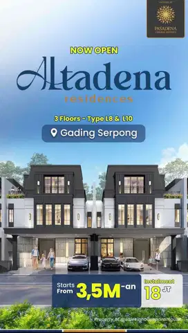 Altadena 3,5 M RUMAH MEWAH 3 Lantai Di Gading Serpong