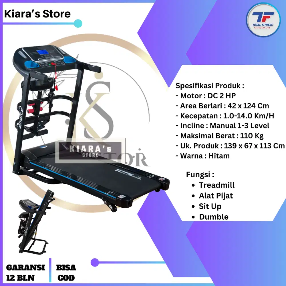 Treadmill Elektrik TL-619 Momentumove Pro Series Total Fitness