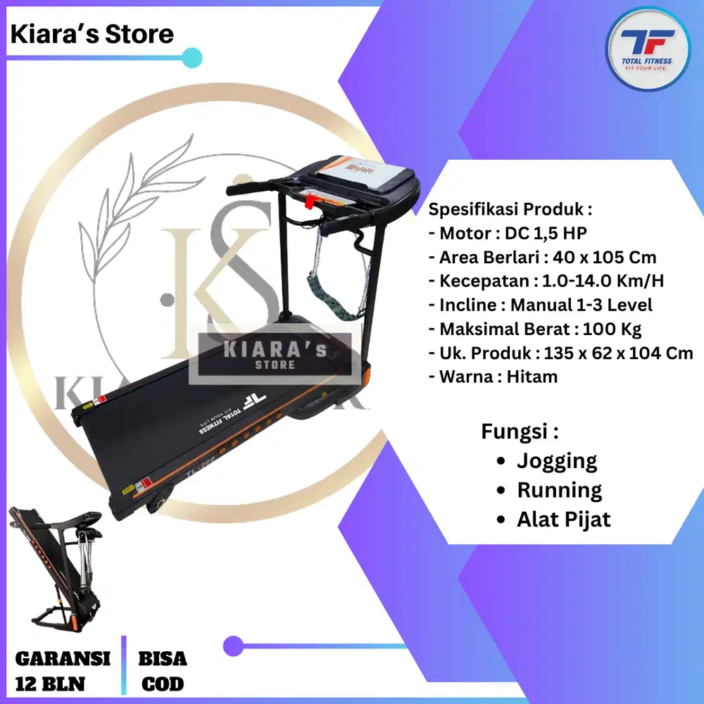 Treadmill Elektrik TL-266 Nexrun Pro Series Total Fitness