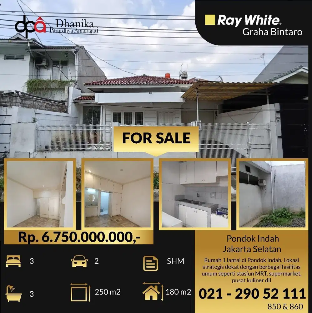 Dijual Rumah Pondok Indah Jakarta Selatan Lokasi Strategis