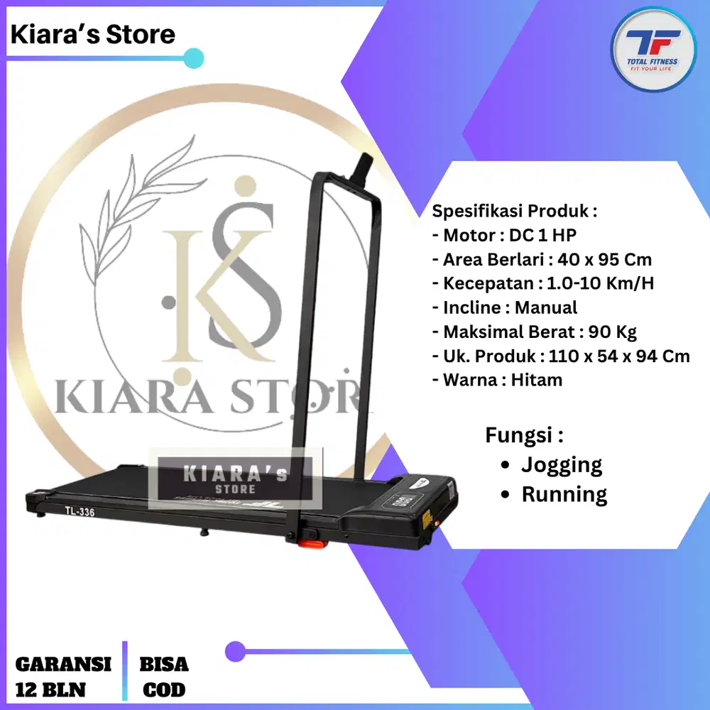 Treadmill Elektrik TL-336 Flowpad Pro Series Walking Pad Total Fitness