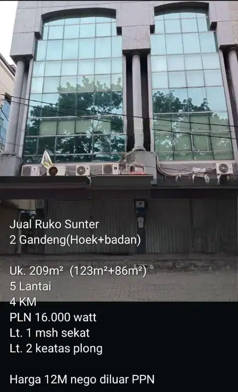 ruko gandeng hoek Sunter
