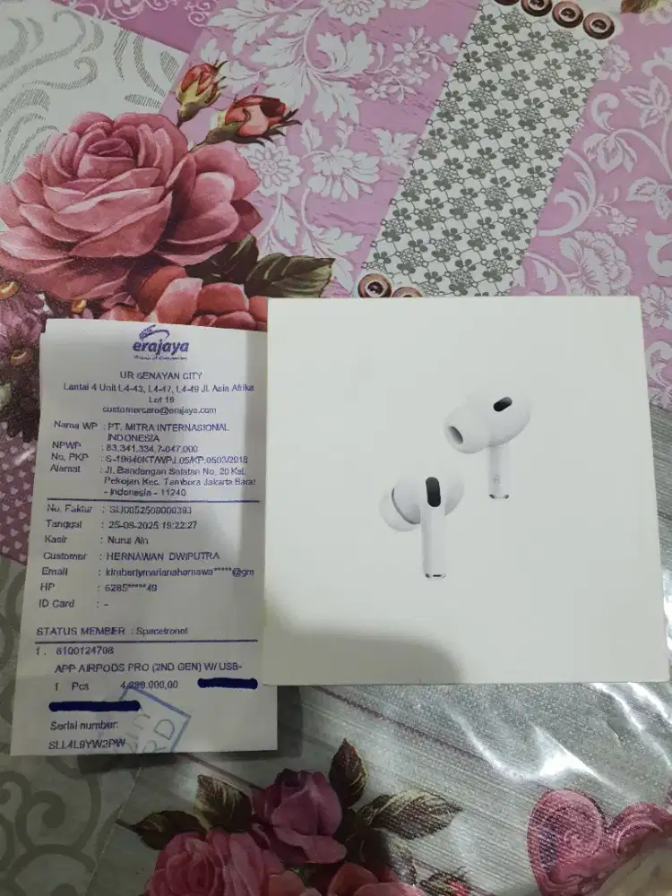 Airpods pro gen2 garansi ibox 1 tahun ada nota pembelian