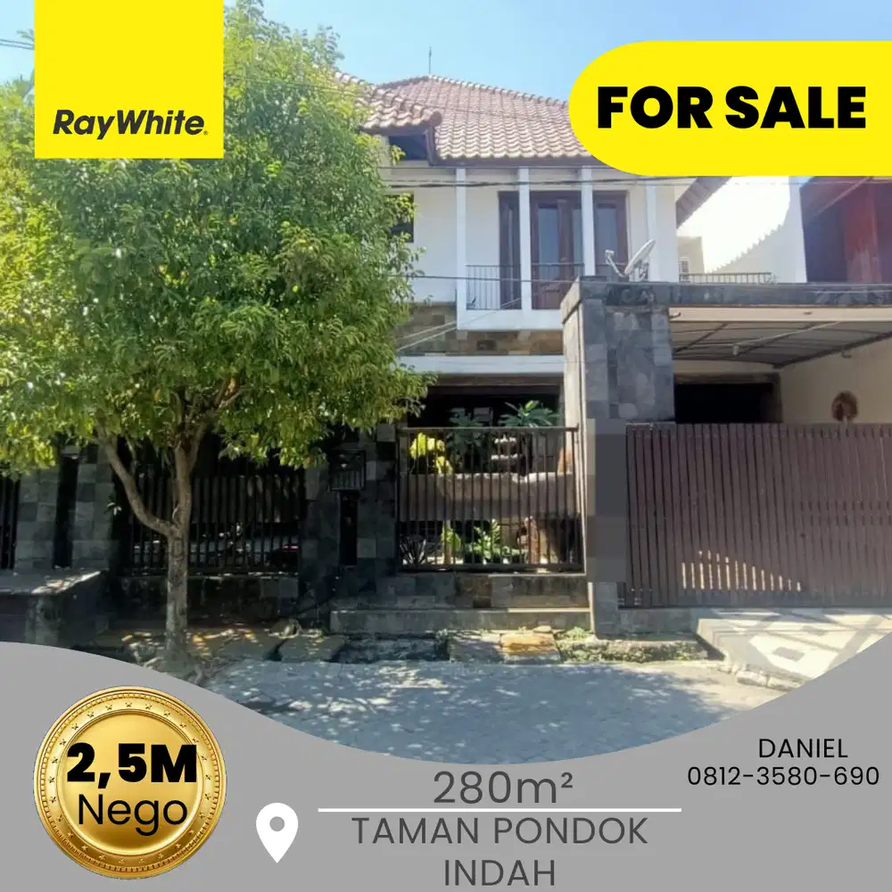 Dijual rumah taman pondok indah Wiyung Surabaya barat