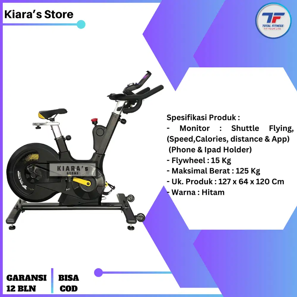 Total Fitness Sepeda Statis Spinning Bike Racer