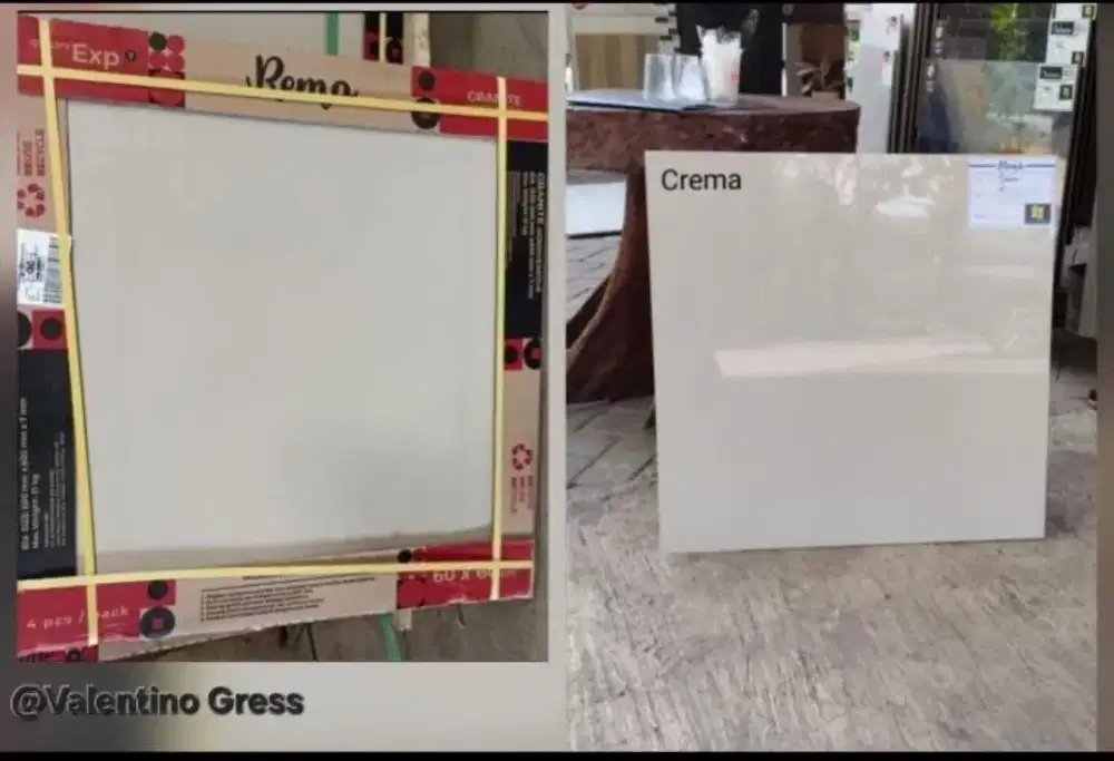 Granit lantai 60x60 cream polos Remo