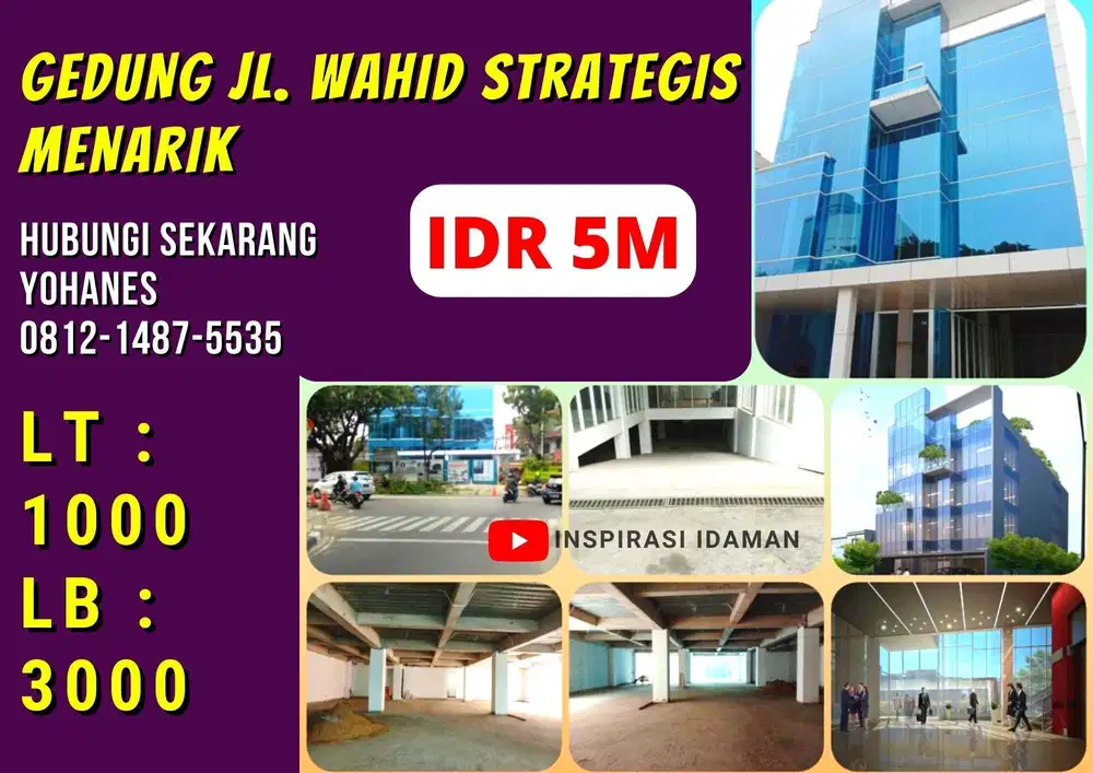Gedung Perkantoran Menteng Wahid Hasyim luas 3000mtr Strategis Menarik