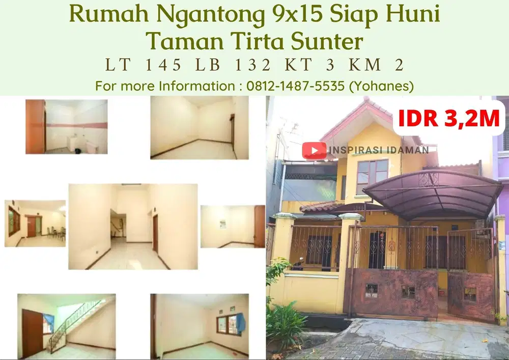 Rumah Ngantong 9x15 siap huni Taman Tirta Sunter