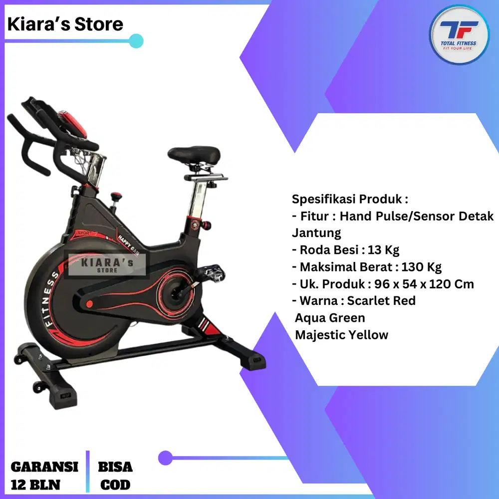 Sepeda Statis Spinning Bike TL-8300 Ultimate Series Total Fitness
