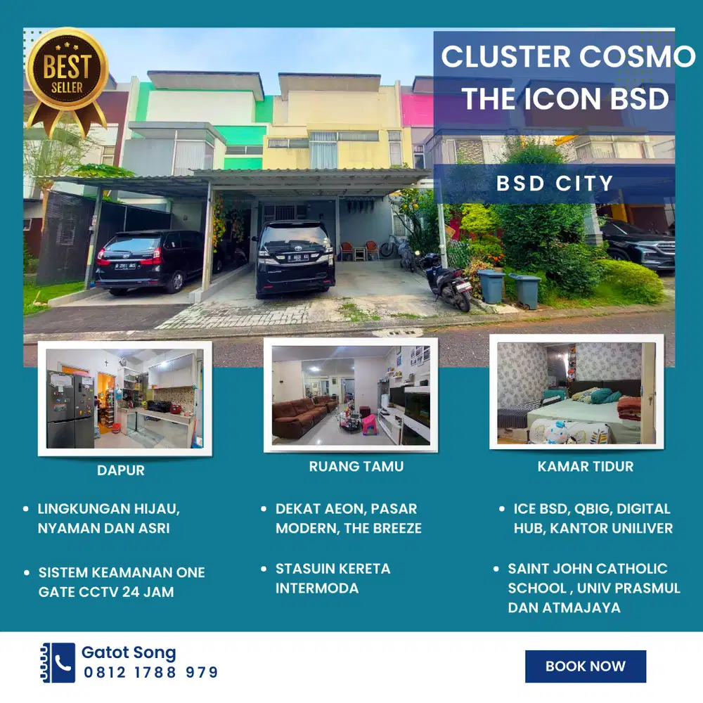 Rumah The Icon Cluster Cosmo Bsd Dekat dengan Tol, Aeon dan Ice Bsd