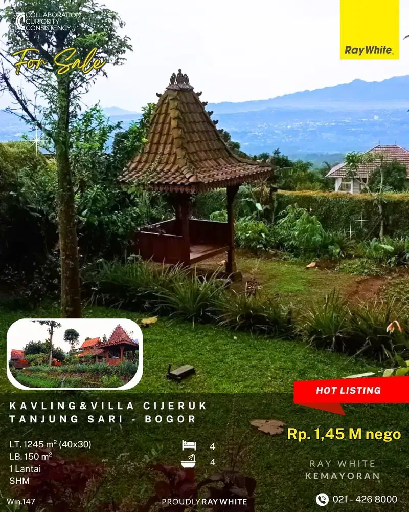 Dijual Tanah berikut Villa di Cijeruk Bogor