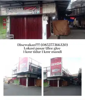 Disewakan!! 1 unit toko 2 lantai lokasi strategis di pasar Ulee glee