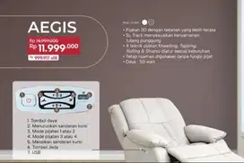 Sofa Recliner Pijat Kels Aegis – Baru 2 Bulan!