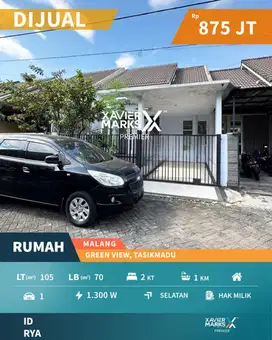 Rumah Siap Huni Terawat Di Green View Tasik Madu Lowokwaru Malang