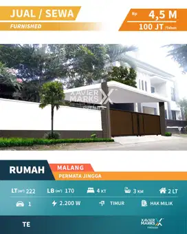 Dijual Rumah Ada Taman Luas Di Permata Jingga, Lowokwaru Malang