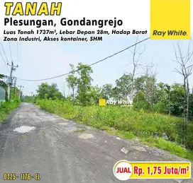 Tanah Zona Industri Akses Kontainer di Plesungan, Gondangrejo