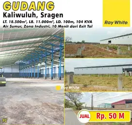 Gudang Dijual Zona Industri Sragen, Dekat Pintu Tol