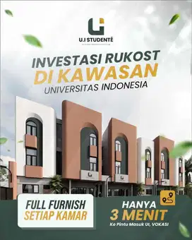 Pintu Rezeki dekat Kampus UI ! Dijual Rumah Kos Eksklusif, Lokasi Startegis,