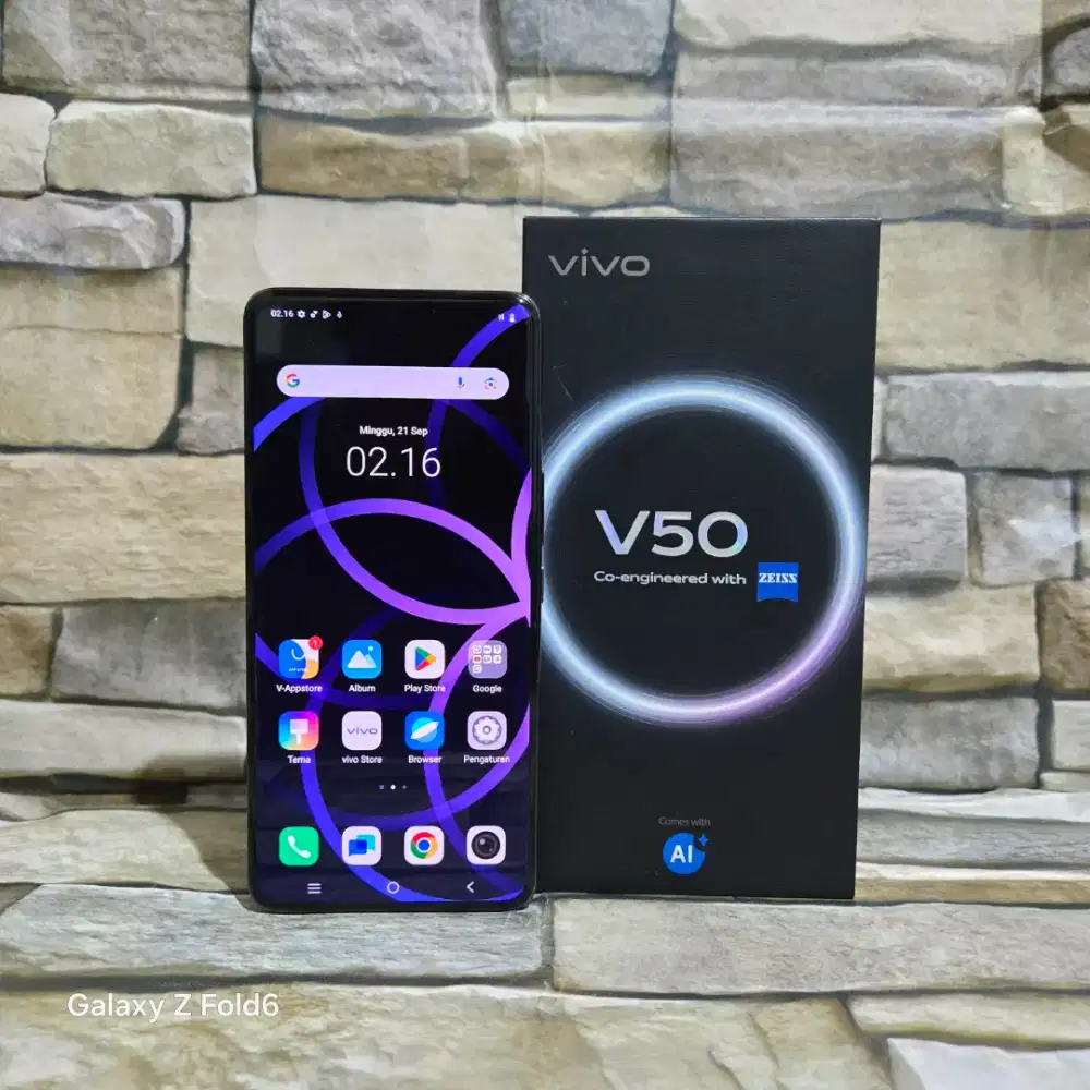 Vivo V50 5G 12/512 Black Fulset segel mulus 98% Garansi panjang