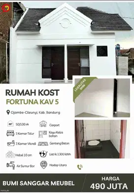 Dijual Kost Strategis Dekat Jalan Raya Cibiru Cinunuk Tanpa Bank