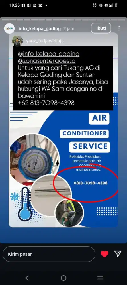 Servis AC Kelapa Gading sekitar