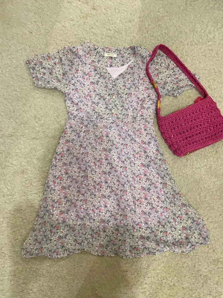 Dress sifon ungu